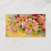 Chic Retro Blumendesign Schönheitssalon Visitenkarte (Rückseite)