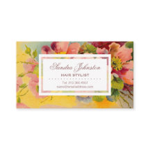 Chic Retro Blumendesign Schönheitssalon