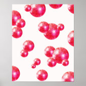 Chic Retro Bold Disco-Kugeln Pink und Orange Poster (Vorne)