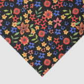 Chic Retro Ditsy Blumengewebe Papier (Detail)