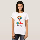 Chic Retro Fashion Portrait T-Shirt (Vorne ganz)