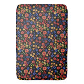 Chic Retro Floral Print Custom Bath Mat Badematte (Vorderseite Vertikal)