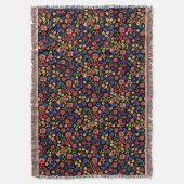Chic Retro Floral Print Custom Throw Blanken Decke (Vorderseite Vertikal)