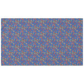 Chic Retro Floral Print on Blue Tableclout Tischdecke (Vorderseite (Horizontal))