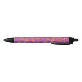 Chic Retro Floral Print on Magenta Pen Kugelschreiber (Unterseite)