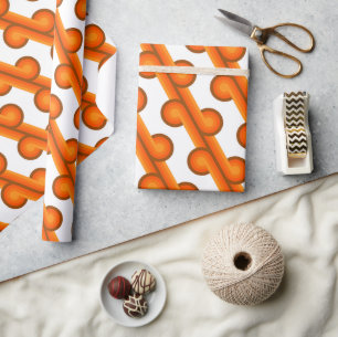 Chic Retro Funky Abstrakt Waves Art Muster Geschenkpapier