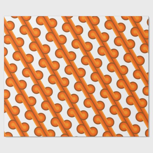 Chic Retro Funky Abstrakt Waves Art Muster Geschenkpapier (Flach)