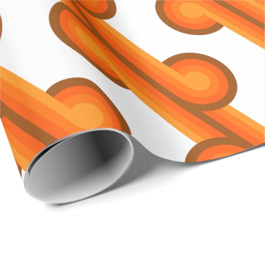 Chic Retro Funky Abstrakt Waves Art Muster Geschenkpapier (Rolleneckpunkt)