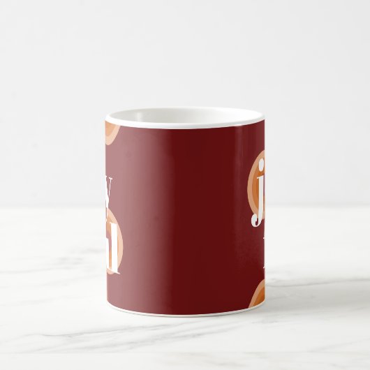 Chic Retro Funky Abstrakt Waves Art Muster Kaffeetasse (Mittel)