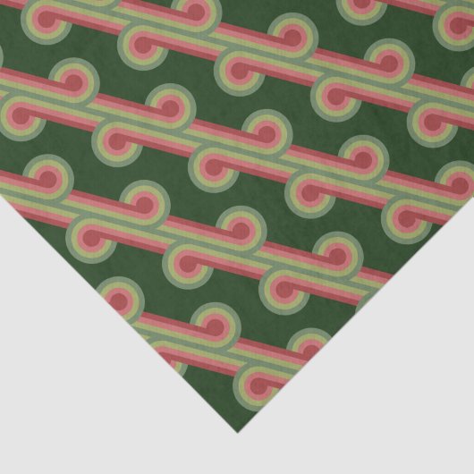 Chic Retro Funky Abstrakt Waves Art Muster Seidenpapier (Ausschnitt)