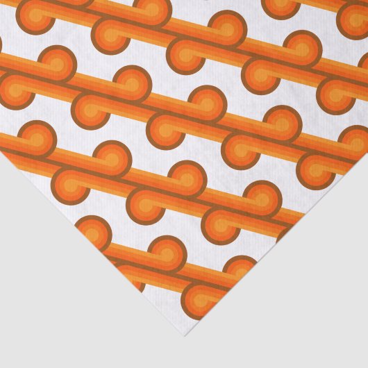 Chic Retro Funky Abstrakt Waves Art Muster Seidenpapier (Ausschnitt)