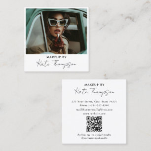 Chic Retro Makeup Artist Foto Beauty Fotografie Quadratische Visitenkarte