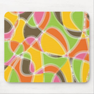 Chic-Retro Mod-Kunst-buntes Sommer-Muster Mousepad