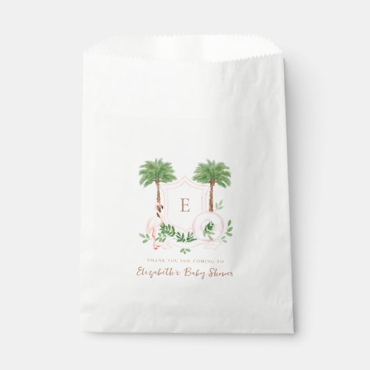 Chic Retro Palm Springs Baby Dusche Geschenktütchen (Vorderseite)