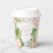 Chic Retro Palm Springs | Babyparty Pappbecher (Vorderseite)