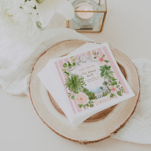 Chic Retro Palm Springs Babyparty Serviette