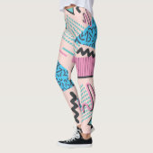 Chic Retro Pastel Shapes Leggings (Links)