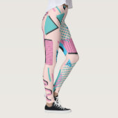 Chic Retro Pastel Shapes Leggings (Rechts)