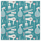 Chic Retro Pink Aquamarin Haar Salon Tools Stoff (Muster)