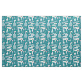 Chic Retro Pink Aquamarin Haar Salon Tools Stoff (Fat Quarter (45,7 x 55,9 cm))