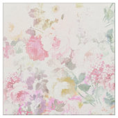 Chic Retro rosa, weißes Blumenmuster Stoff (Nahaufnahme)