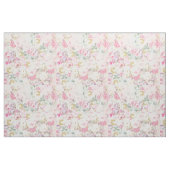 Chic Retro rosa, weißes Blumenmuster Stoff (Fat Quarter (45,7 x 55,9 cm))