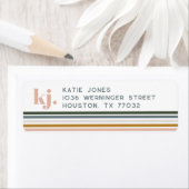 Chic Retro Streifen Monogramm (Insitu)