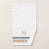 Chic Retro Streifen Monogramm Badhandtuch Set (Handtuch)