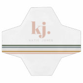 Chic Retro Streifen Monogramm Fußball (Flach)