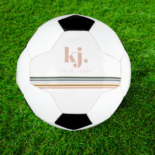 Chic Retro Streifen Monogramm Fußball