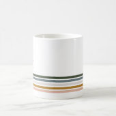 Chic Retro Streifen Monogramm Kaffeetasse (Mittel)