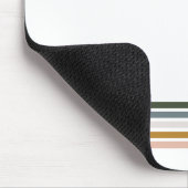 Chic Retro Streifen Monogramm Mousepad (Ecke)