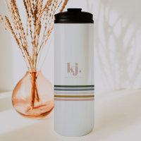 Chic Retro Streifen Monogramm
