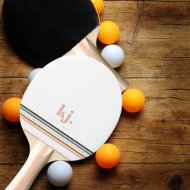Chic Retro Stripes Monogram Tischtennis Schläger