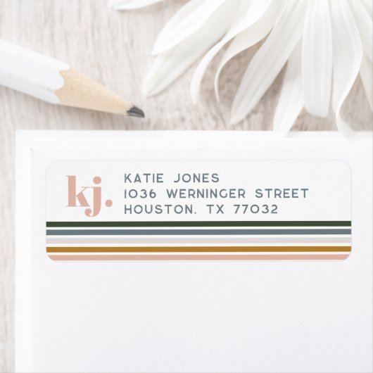 Chic Retro Stripes Monogramm (Insitu)