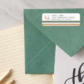 Chic Retro Stripes Monogramm