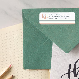 Chic Retro Stripes Monogramm