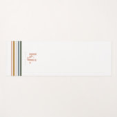 Chic Retro Stripes Monogramm Yogamatte (Vorderseite (Horizontal))