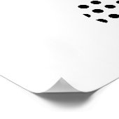 Chic Retrodots Fashion Girl Poster (Ecke)