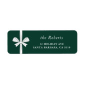 Chic Ribbon Bow Pine Green Minimalistische Weihnac (Vorne)
