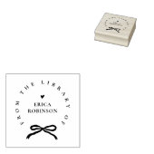 Chic Ribbon Round Elegant Library Book Gummistempel (Stempel)