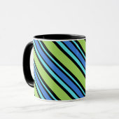Chic Ringer Tasse, Blue Moons Liegestuhl Streifen Tasse (Vorderseite Links)