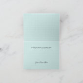 Chic Robins Egg Blue Wedding Danke Note Card (Innenseite)