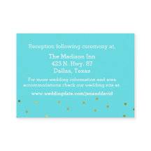 Chic Robins Egg Blue Wedding Enclosure Card