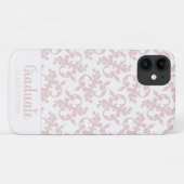Chic Rokoko Blush Pink Ornament Graduate Case-Mate iPhone Hülle (Rückseite (Horizontal))