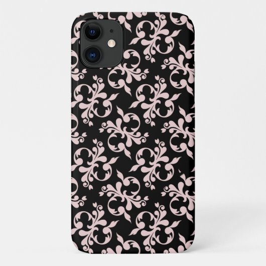 Chic Rokoko Pink Black Ornament Muster Case Ma (Rückseite)
