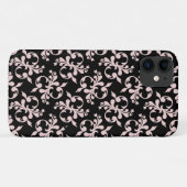 Chic Rokoko Pink Black Ornament Muster Case Ma (Rückseite (Horizontal))