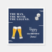 Chic Rolling Dices Pints 21st Birthday Serviette (Vorderseite)