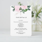 Chic Romance | Details-Karte Begleitkarte (Stehend Vorderseite)