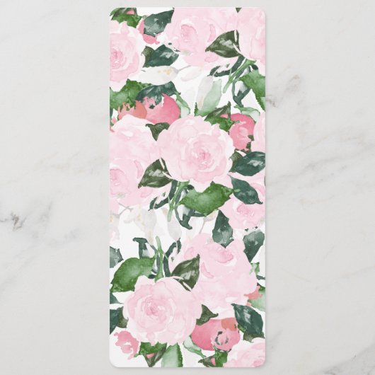 Chic Romance | Menükarte (Rückseite)